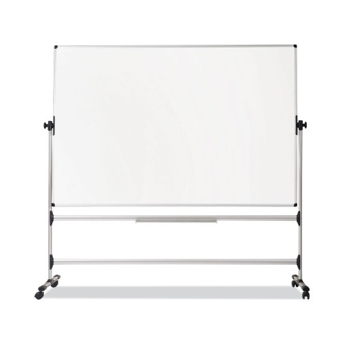 Mastervision Earth Silver Easy Clean Revolver Dry Erase Board,48X70, White, Steel Frame