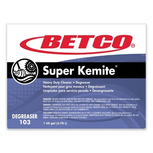 Betco Super Kemite Butyl Degreaser, Cherry Scent, 1 Gal Bottle, 4/Carton