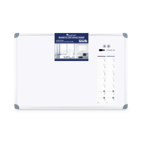 Dry Erase Board with Aluminum Frame, 36 x 24, Melamine White