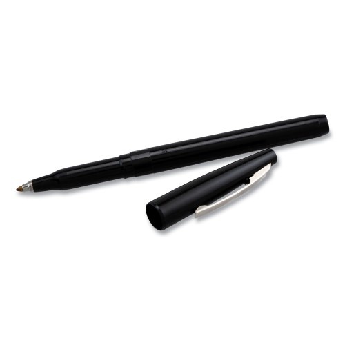 Pentel Rolling Writer Roller Ball Pen, Stick, Medium 0.8 Mm, Black Ink, Black Barrel, Dozen