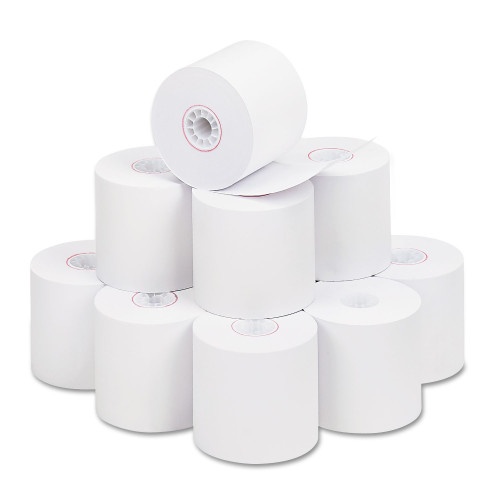 Iconex Impact Bond Paper Rolls, 2.25" X 150 Ft, White, 12/Pack