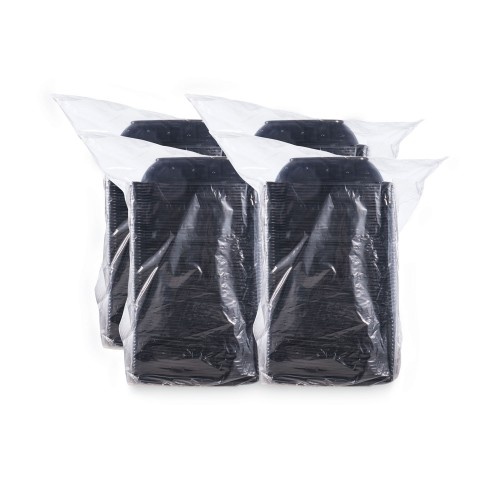 Dart Presentabowls Pro Black Square Bowls, 32 Oz, Plastic, 63/Bag, 4 Bags/Carton