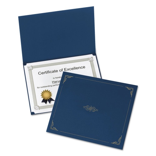 Oxford Certificate Holder, 11.25 X 8.75, Dark Blue, 5/Pack