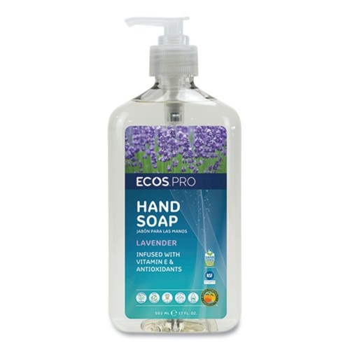 Ecos Pro Liquid Hand Soap, Lavender Scent, 17 Oz Pump Bottle