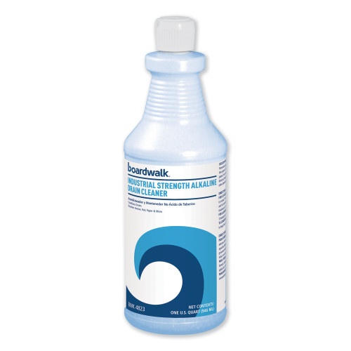 Boardwalk Industrial Strength Alkaline Drain Cleaner, 32 Oz Bottle, 12/Carton
