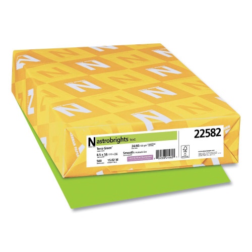 Astrobrights Color Paper, 24 Lb Bond Weight, 8.5 X 14, Terra Green, 500/Ream