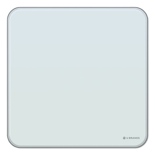 U Brands Cubicle Glass Dry Erase Board, 12 X 12, White Surface