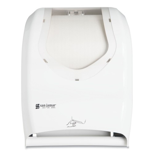 San Jamar Smart System With Iq Sensor Towel Dispenser, 16 1/2 X 9 3/4 X 12, White/Clear