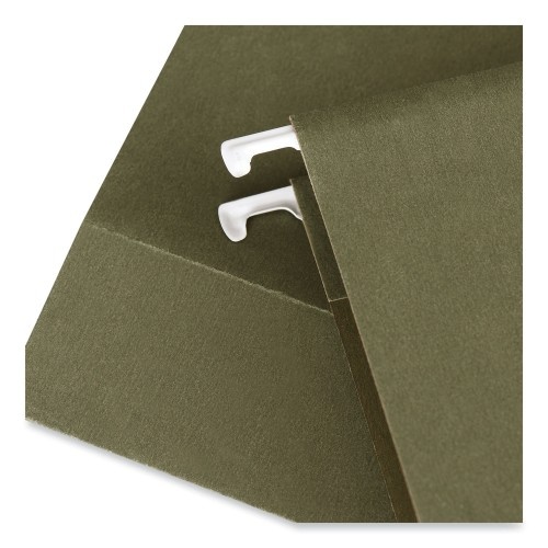 Universal Hanging Box Bottom File Pockets, 1 Section, 3.5" Capacity, Letter Size, Standard Green, 10/Box