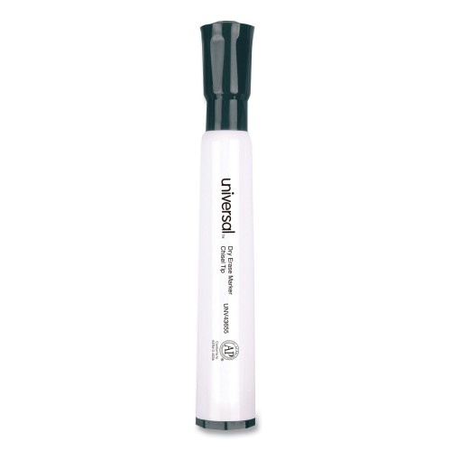 Universal Dry Erase Marker, Broad Chisel Tip, Black, 36/Pack