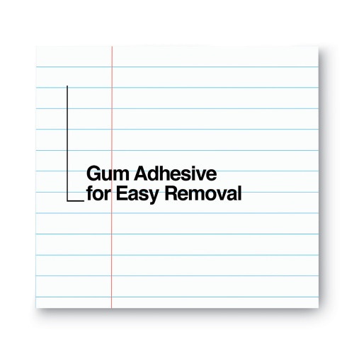 Universal Glue Top Pads, Wide/Legal Rule, 50 White 8.5 X 11 Sheets, Dozen