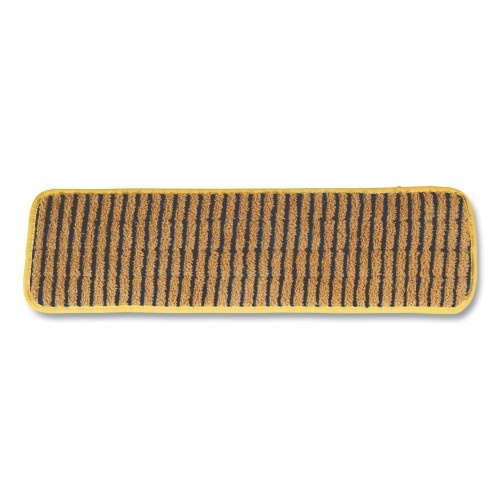 Rubbermaid Commercial Microfiber Scrubber Pad, Vertical Polyprolene Stripes, 18", Yellow, 6/Carton