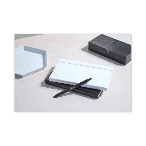 Sharpie S-Gel Premium Metal Barrel Gel Pen, Retractable, Medium 0.7 mm, Black Ink, Champagne Barrel, 2/Pack
