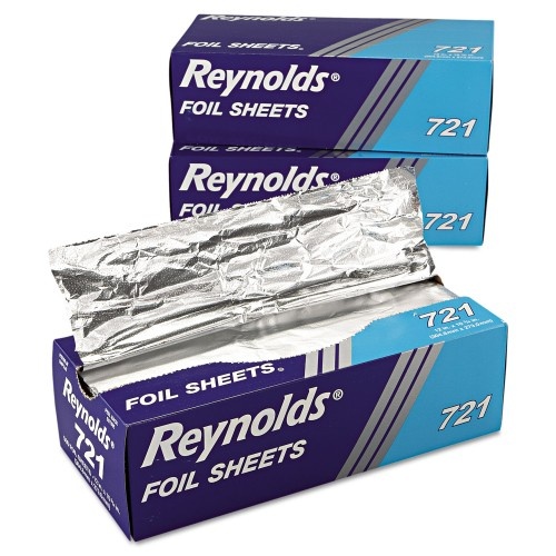 Reynolds Interfolded Aluminum Foil Sheets, 12 X 10.75, Silver, 500/Box, 6 Boxes/Carton