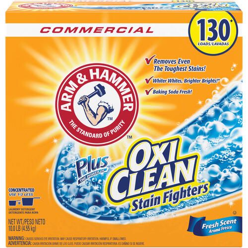 Arm & Hammer Power Of Oxiclean Powder Detergent, Fresh, 9.92 Lb Box, 3/Carton