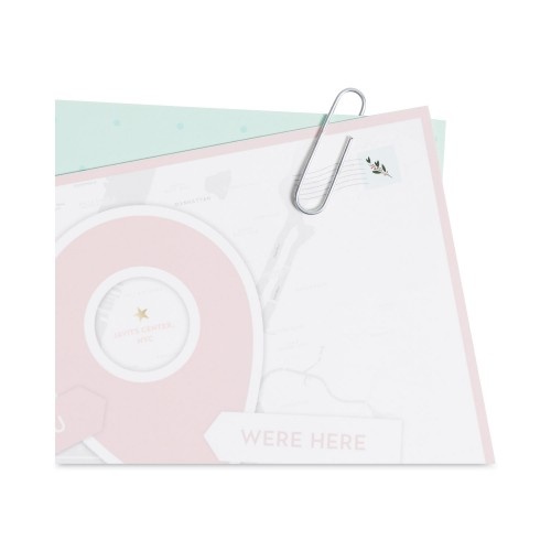 U Brands Paper Clips, Medium, Vinyl-Coated, Silver, 200 Clips/Box, 5 Boxes/Pack