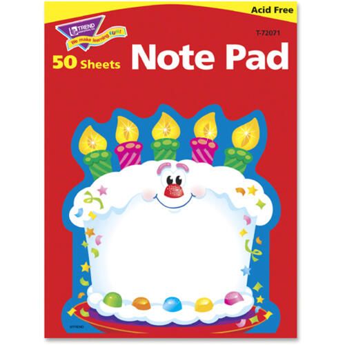 Trend Bright Birthday Shaped Note Pad