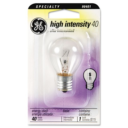Ge Incandescent S11 Appliance Light Bulb, 40 w