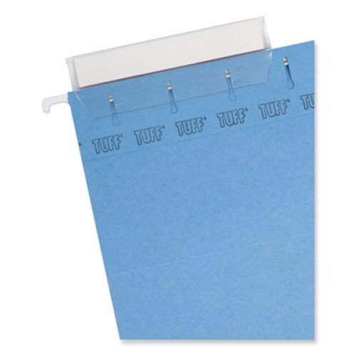 Smead Tuff Hanging Folders With Easy Slide Tab, Letter Size, 1/3-Cut Tabs, Blue, 18/Box