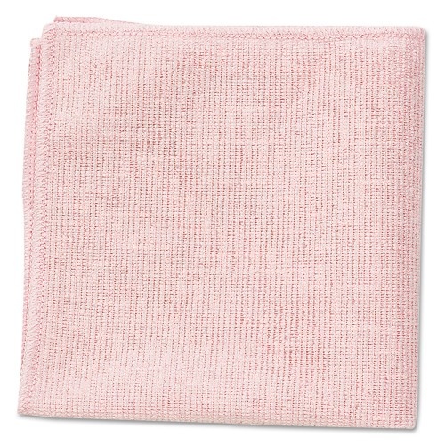 Rubbermaid Commercial Microfiber Cleaning Cloths, 16 X 16, Pink, 24/Pack