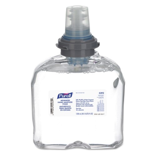 Purell Advanced Tfx Refill Instant Foam Hand Sanitizer, 1,200 Ml, Unscented, 2/Caton Ct)