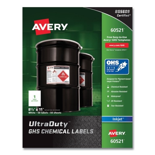 Avery Ultraduty Ghs Chemical Labels