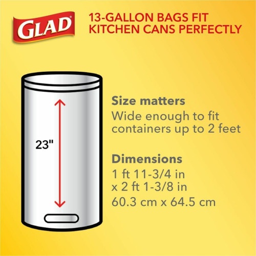 Glad Forceflex Tall Kitchen Drawstring Trash Bags