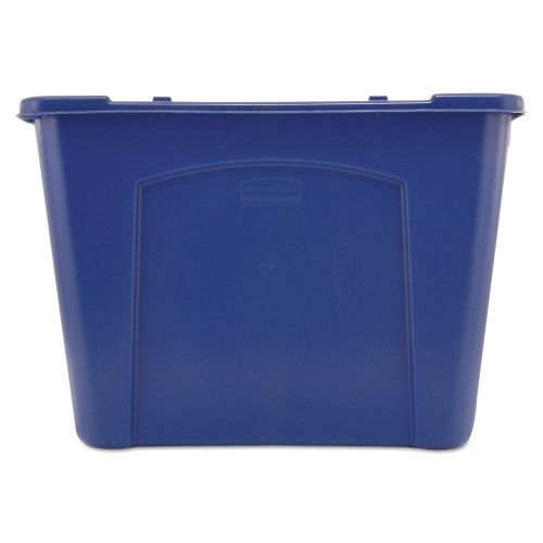 Rubbermaid Commercial Stacking Recycle Bin, 14 Gal, Polyethylene, Blue