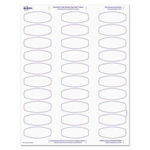 Avery Big Tab Printable Label Dividers, Easy Peel, 5 Tabs, 20 Sets