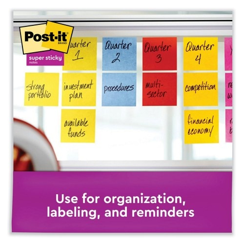 Post-It Self-Stick Notes, 3" X 3", Saffron Red, 90 Sheets/Pad, 5 Pads/Pack