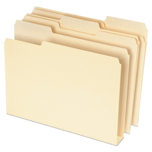 Pendaflex Double Stuff File Folders, 1/3-Cut Tabs, Letter Size, Manila, 50/Pack