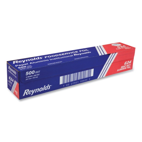 Reynolds Heavy Duty Aluminum Foil Roll, 18" X 500 Ft, Silver