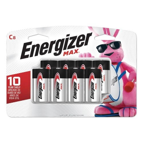 Energizer Max Alkaline C Batteries, 1.5V, 8/Pack