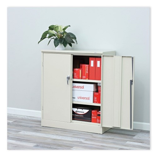 Alera Assembled 42" High Heavy-Duty Welded Storage Cabinet, Two Adjustable Shelves, 36W X 18D, Putty
