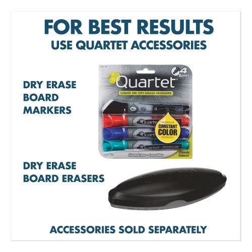 Quartet Classic Series Porcelain Magnetic Dry Erase Board, 60 X 36, White Surface, Black Aluminum Frame