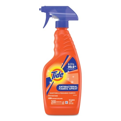 Tide Antibacterial Fabric Spray, Light Scent, 22 Oz Spray Bottle, 6/Carton