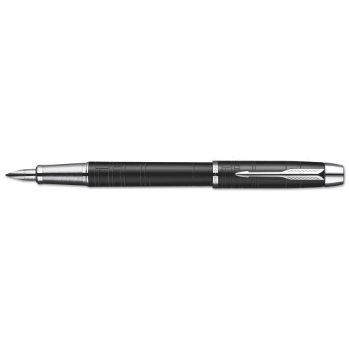Parker Im Premium Stick Roller Ball Pen Gift Box, 0.7Mm, Black Ink, Black/Chrome Barrel
