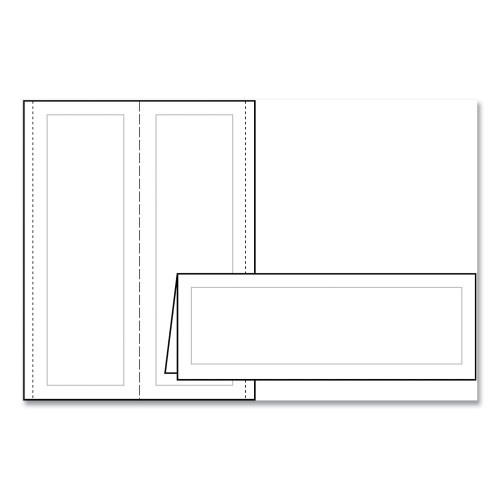 Avery Large Embossed Tent Card, Ivory, 3 1/2 X 11, 1 Card/Sheet, 50/Box