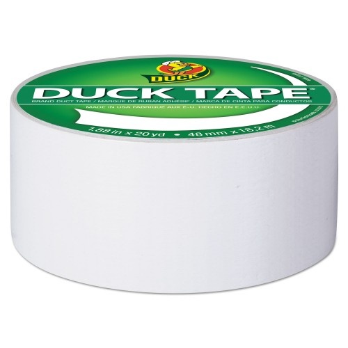 Duck Colored Duct Tape, 3" Core, 1.88" X 20 Yds, White