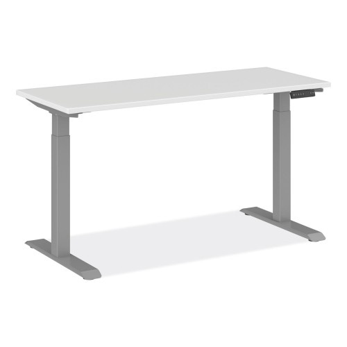 Alera Adaptivergo Sit-Stand Three-Stage Electric Height-Adjustable Table With Memory Controls, 60 X 24 X 30" To 49", White