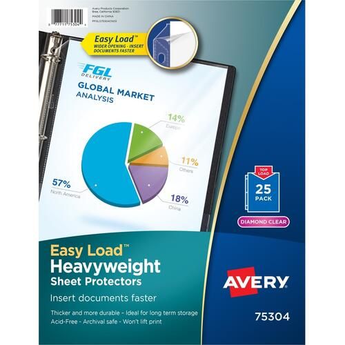 Avery® Heavyweight Sheet Protectors -Acid-Free