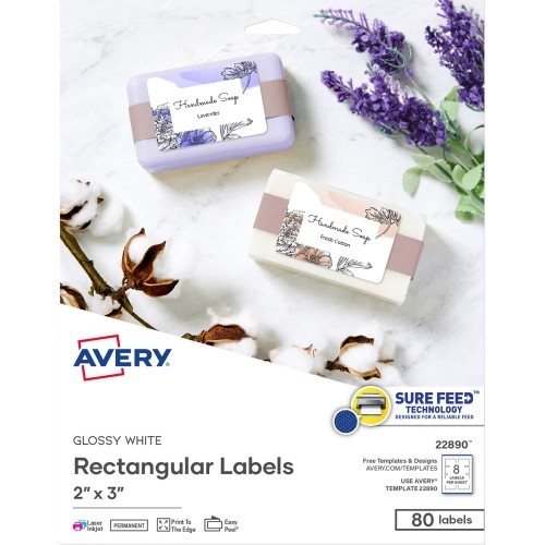 Avery Glossy White Labels, 2