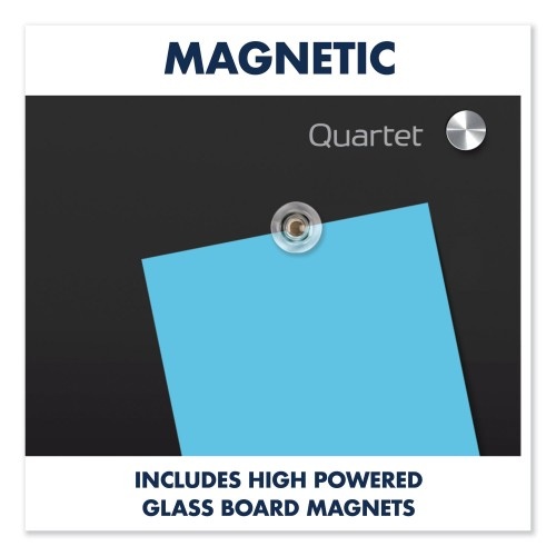 Quartet Infinity Black Glass Magnetic Marker Board, 48 X 36