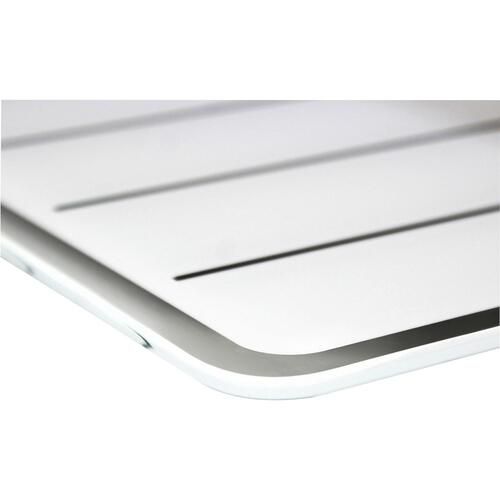 Floortex Viztex Dry-Erase Magnetic Glass Whiteboard - Polar White