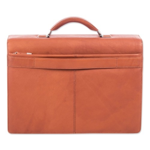 Swiss Mobility Milestone Briefcase, Fits Devices Up To 15.6", Leather, 5 X 5 X 12, Cognac