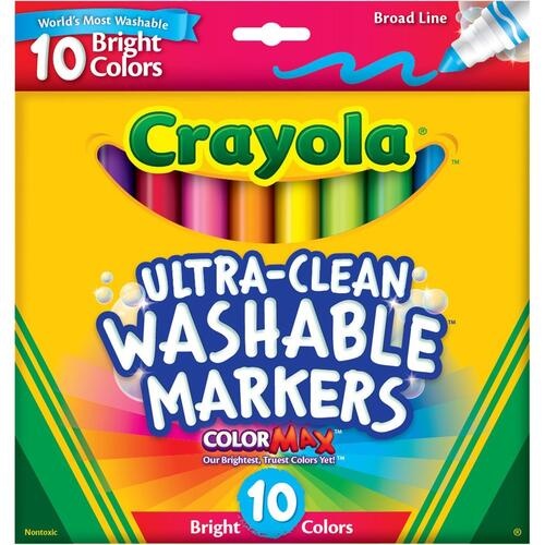 Crayola Classic Colors Ultra-clean Washable Fine Line Color Max Markers,  10-count, Markers, Crayons & Highlighters