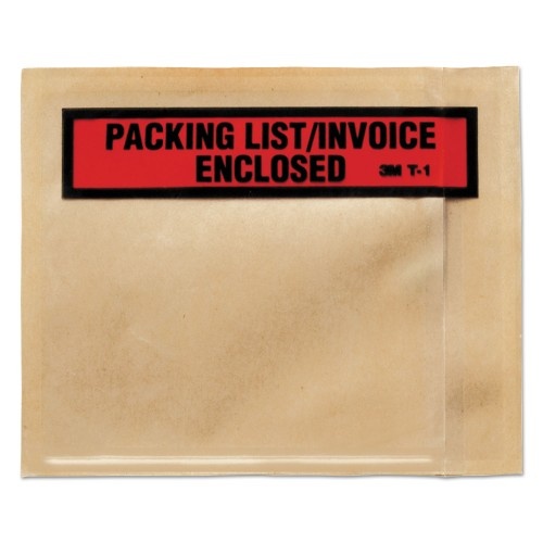 3M Top Print Self-Adhesive Packing List Envelope, 4.5 X 5.5, Clear, 1,000/Box