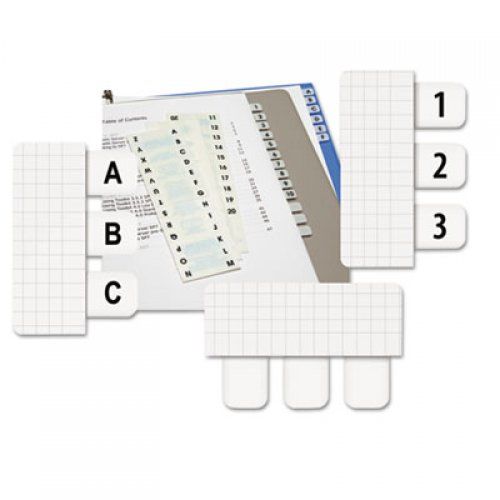 Redi-Tag Legal Index Tabs, Preprinted Alpha: A To Z, 1/12-Cut, White, 0.44" Wide, 104/Pack