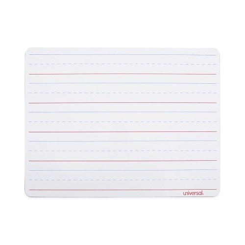 Universal Lap/Learning Dry-Erase Board, Lined, 11 3/4" X 8 3/4", White, 6/Pack