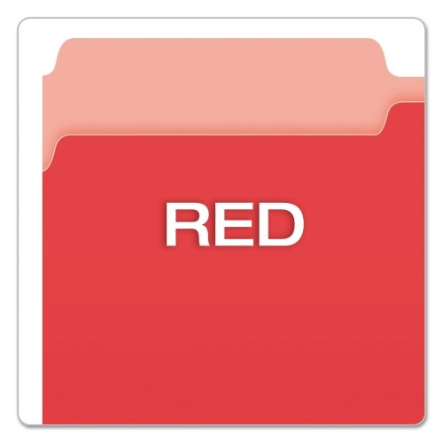 Pendaflex Colored File Folders, 1/3-Cut Tabs, Legal Size, Red/Light Red, 100/Box